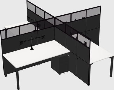 Quad office cubicles