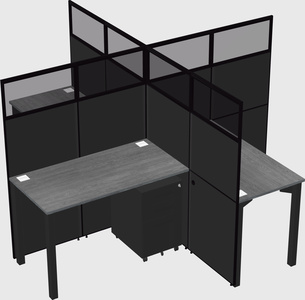Quad office cubicles