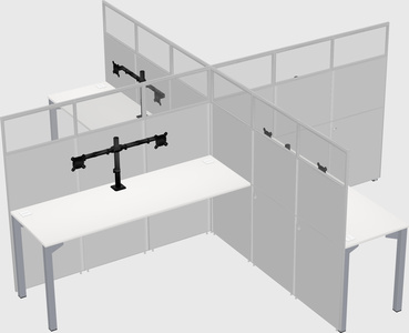 Quad office cubicles