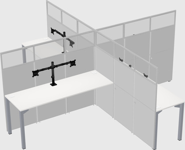 Quad office cubicles