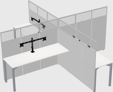 Quad office cubicles