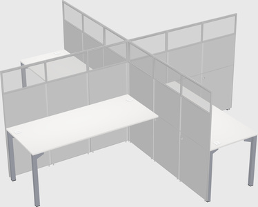Quad office cubicles