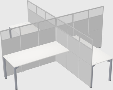 Quad office cubicles