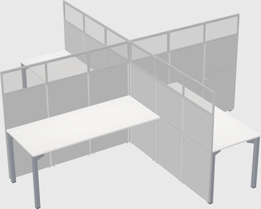 Quad office cubicles
