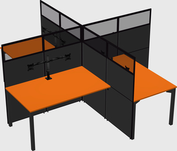Quad office cubicles