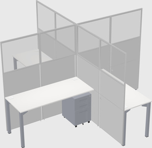 Quad office cubicles