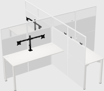 Quad office cubicles