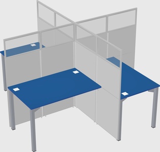 Quad office cubicles