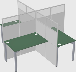 Quad office cubicles