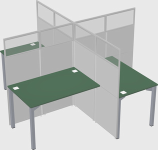 Quad office cubicles