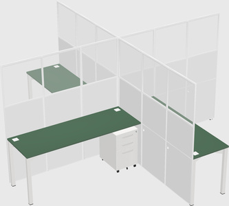 Quad office cubicles