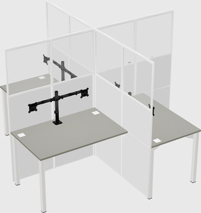 Quad office cubicles