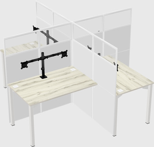 Quad office cubicles