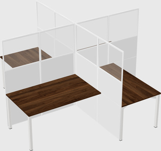 Quad office cubicles