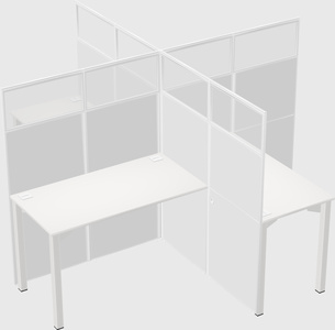 Quad office cubicles