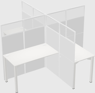 Quad office cubicles