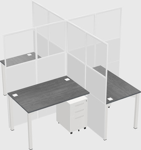 Quad office cubicles