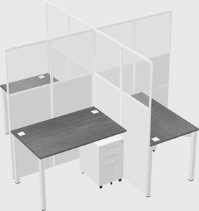Quad office cubicles