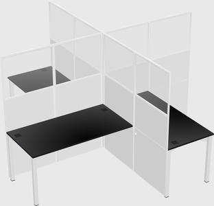 Quad office cubicles