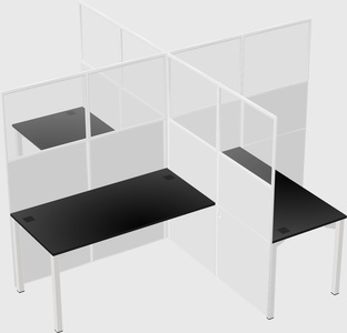 Quad office cubicles