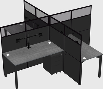 Quad office cubicles