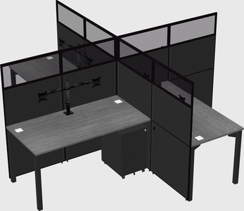 Quad office cubicles