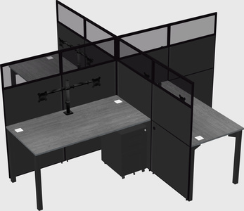 Quad office cubicles