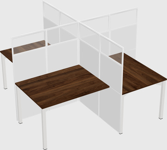 Quad office cubicles