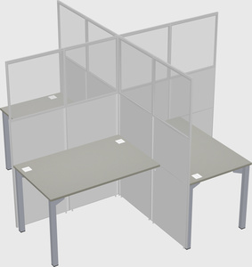 Quad office cubicles