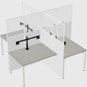 Quad office cubicles