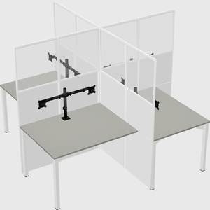 Quad office cubicles
