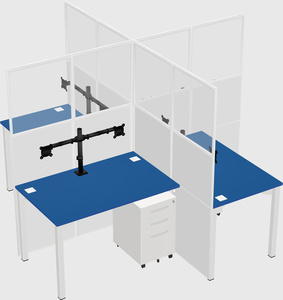 Quad office cubicles