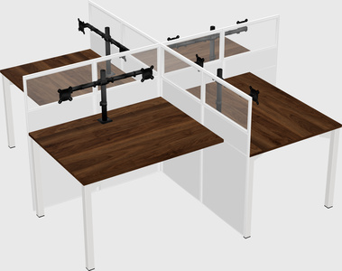 Quad office cubicles
