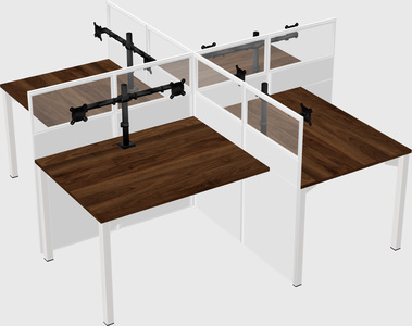 Quad office cubicles
