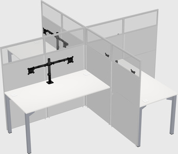 Quad office cubicles