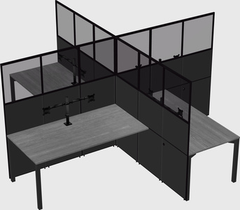 Quad office cubicles