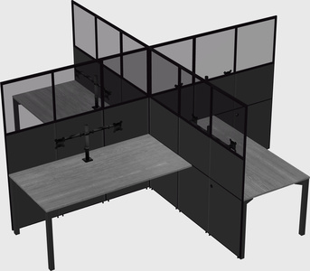Quad office cubicles