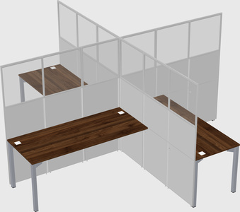 Quad office cubicles