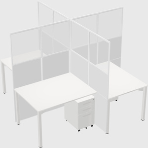 Quad office cubicles