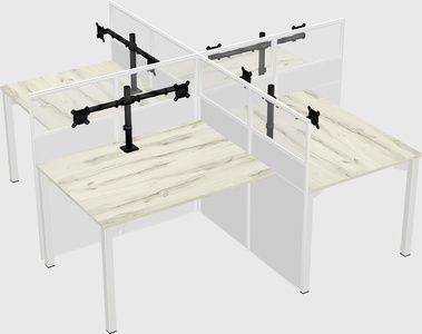 Quad office cubicles
