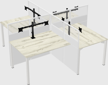Quad office cubicles