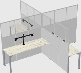 Quad office cubicles