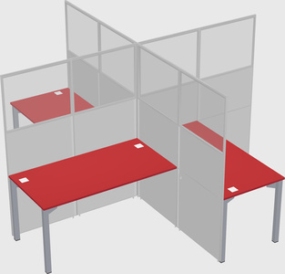 Quad office cubicles