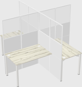 Quad office cubicles