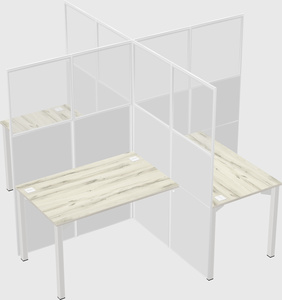Quad office cubicles