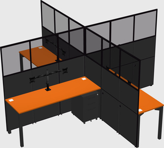 Quad office cubicles