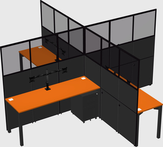Quad office cubicles