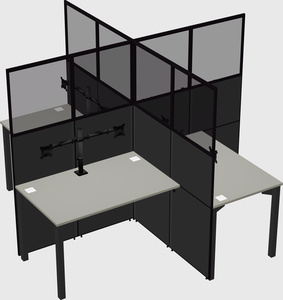 Quad office cubicles