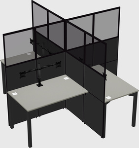 Quad office cubicles