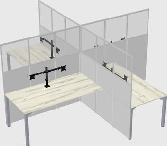 Quad office cubicles